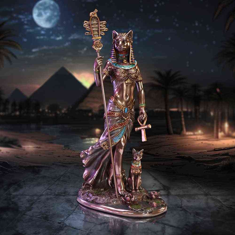 Nemesis Now - Bastet Goddess of Protection Dekorative Figur - Bronzefarben